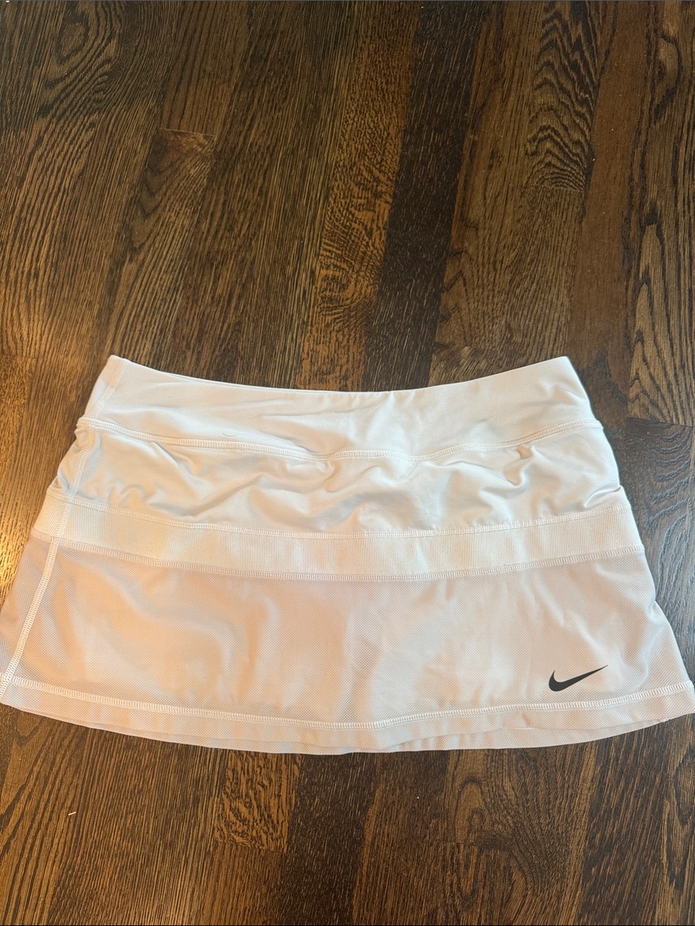 Nike White Women's Athletic Skirt with Black Swoosh Tennis or pickleball